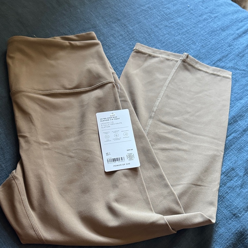 Tan High-Waisted Leggings